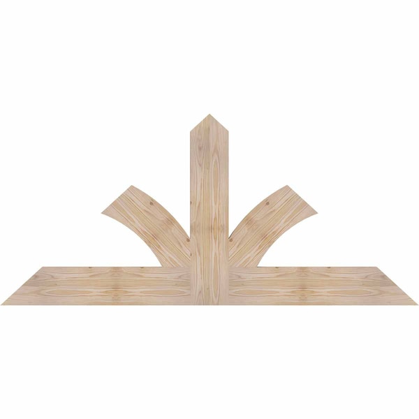 Ekena Millwork Richland Smooth Timber Gable Bracket, Douglas Fir, 60"W x 27"H x 1 1/2"D x 5 1/2"F, 11/12 Pitch GBW060X27X0206RIC00SDF - main